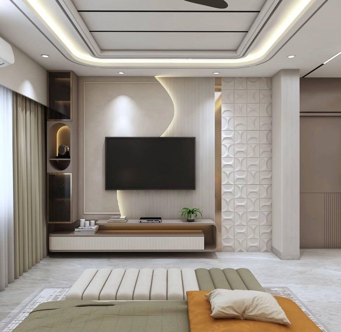 Living room — detail of feature wall