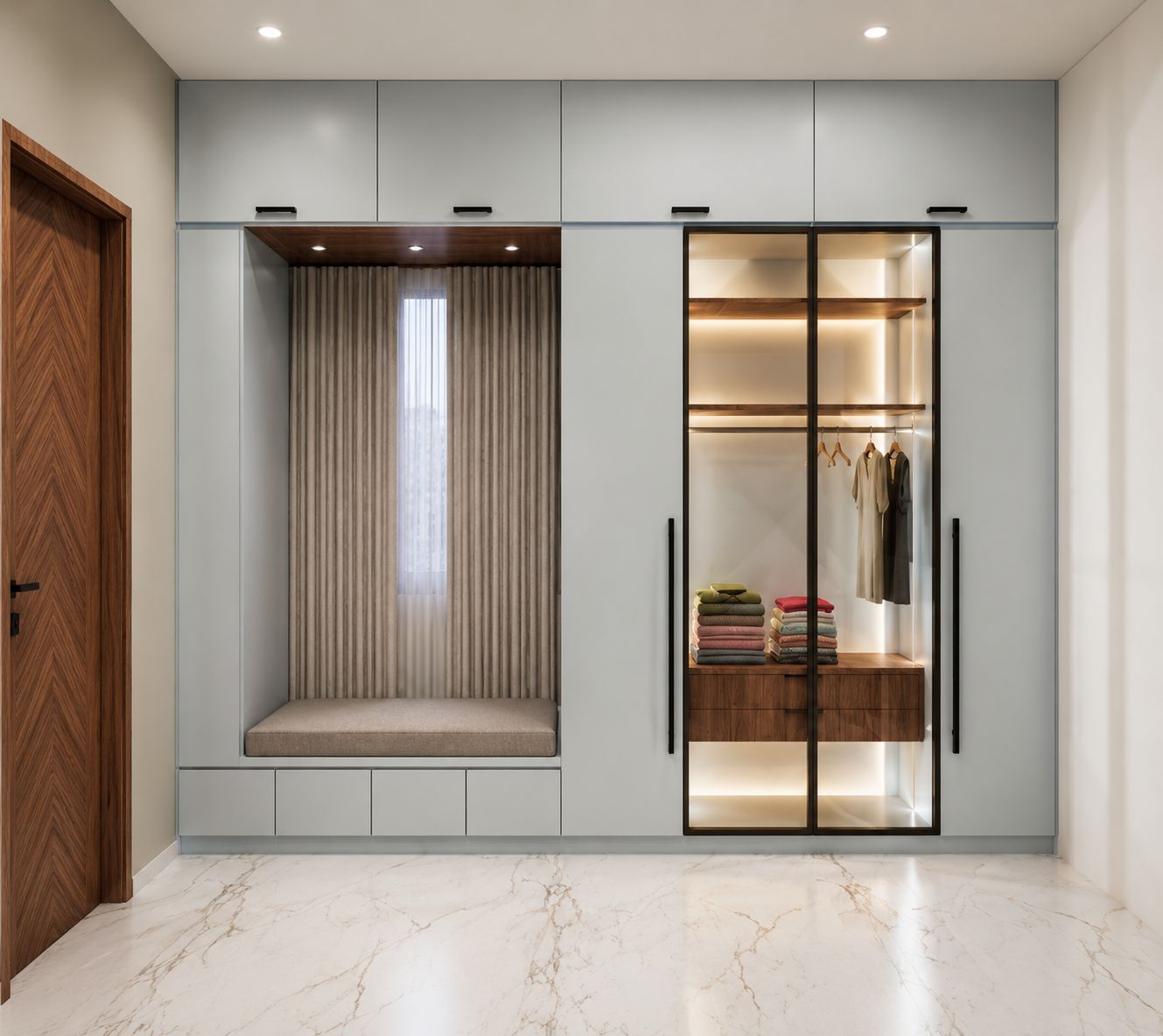 Wardrobe — detail of interior fittings